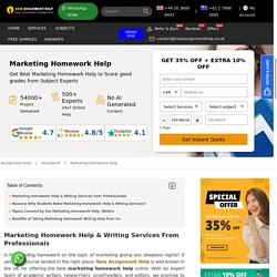 Marketing Homework Help and Writing Services in UK