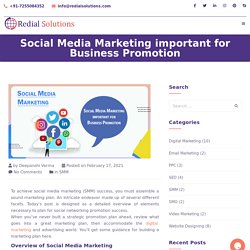 Social Media Marketing important for Business Promotion