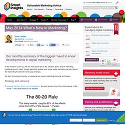 May 2014:What’s New in Marketing?