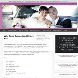 Why Some Succeed and Others Fail - Marketing to Brides, Marketing to Brides Online, Internet Marketing Wedding Industry Free Internet Marketing Checklist, Internet Marketing Strategy Overview — Marketing to Brides Online