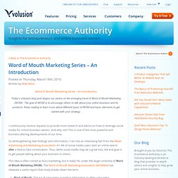 Word of Mouth Marketing Series – An Introduction · ecommerce blo