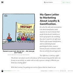 My Open Letter to Marketing About Loyalty & Gamification.