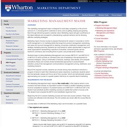 Marketing Major - Marketing Department