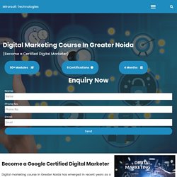 Digital Marketing Course In Greater Noida