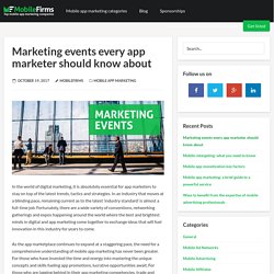 Marketing events every app marketer should know about – MobileFirms