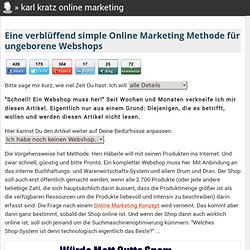 Online Marketing Methode für Webshops