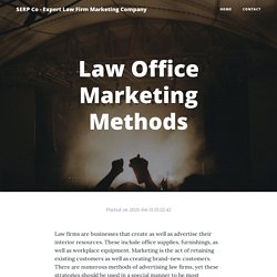 Law Office Marketing Methods