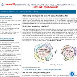 Marketing mix là gì? Mô hình 4P trong Marketing Mix