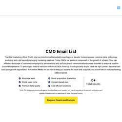 CMO Email List - Chief Marketing Officers Email Database and Mailing List