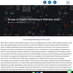 Scope of Digital Marketing in Pakistan 2020