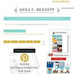 Social Media Marketing: Master Pinterest for your business 75 point..