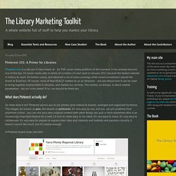 Blog - The Library Marketing Toolkit: Pinterest 101: A Primer for Libraries