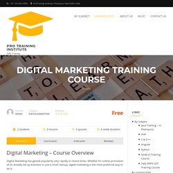 Digital Marketing Course in Pitampura, Delhi