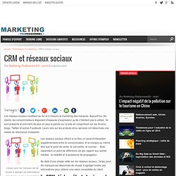 CRM et réseaux sociaux