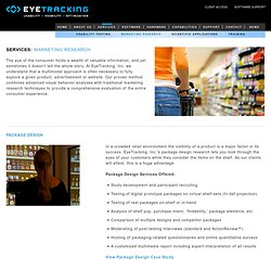 EyeTracking, Inc - Solutions - Consumer Marketing