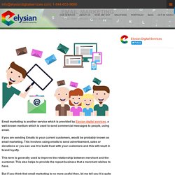 EMAIL MARKETING - Elysian Digital Services