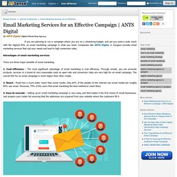 Email Marketing Services for an Effective Campaign