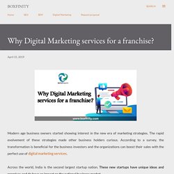 Why Digital Marketing services for a franchise?