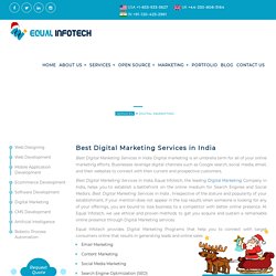 Boost online Market? Get Best Digital Marketing Services in India! Equal Infotech