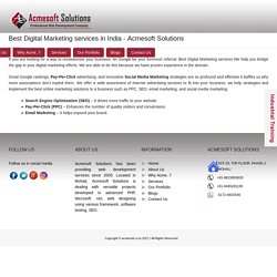 Best Digital Marketing services in India - Acmesoft Solutions