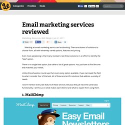 Email marketing services reviewed