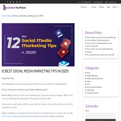 12 Best social media marketing tips in 2020