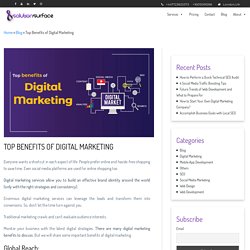 Top benefits of digital marketing
