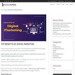 Top benefits of digital marketing