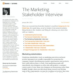 The Marketing Stakeholder Interview