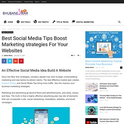 Best Social Media Tips Boost Marketing strategies For Your Websites