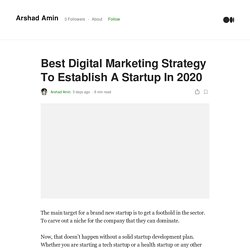 Best Digital Marketing Strategy To Establish A Startup In 2020