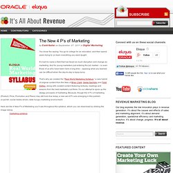 The New 4Ps of Marketing: Marketing Syllabus for Life