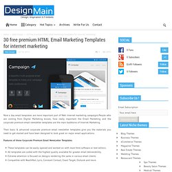 30 free premium HTML Email Marketing Templates for internet marketing
