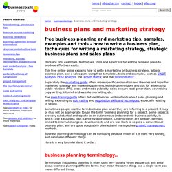 how to write a business plan, sales plans, marketing strategy, free templates, examples, samples and techniques