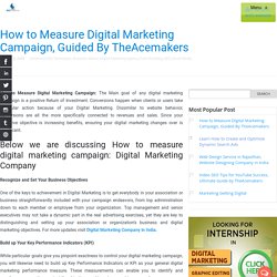 How to Measure Digital Marketing Campaign, Guided By TheAcemakers