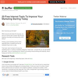 29 free Internet tools to improve your marketing starting today
