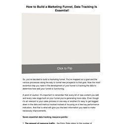 How to Build a Marketing Funnel, Data Tracking Is Essential!