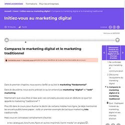 Comparez le marketing digital et le marketing traditionnel - Initiez-vous au Marketing Digital