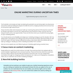 Online Marketing During Uncertain Time