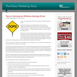 The Direct Marketing Voice » Tips on Sending an Effective Apology Email