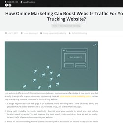 Online Marketing Campaign For Your Trucking Website