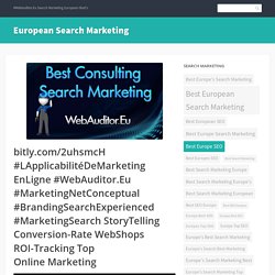 bitly.com/2uhsmcH #LApplicabilitéDeMarketing EnLigne #WebAuditor.Eu #MarketingNetConceptual #BrandingSearchExperienced #MarketingSearch StoryTelling Conversion-Rate WebShops ROI-Tracking Top Online Marketing