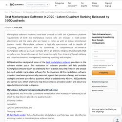 Best Marketplace Software In 2021 - Latest Quadrant Ranking Released by 360Quadrants
