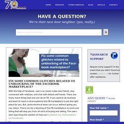 Remove FB technical issues with techies help
