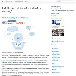 A skills marketplace for individual learning?
