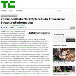 YC-Funded Data Marketplace Is An Amazon For Structured Informati