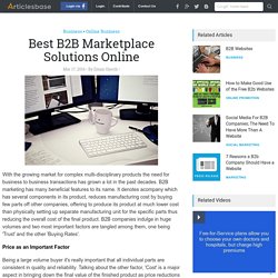 Best B2B Marketplace Solutions Online
