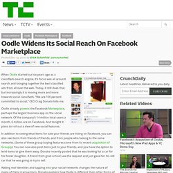 Oodle Widens Its Social Reach On Facebook Marketplace