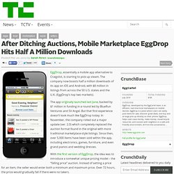 After Ditching Auctions, Mobile Marketplace EggDrop Hits Half A Million Downloads