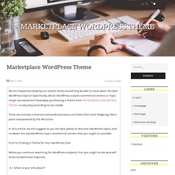 Marketplace WordPress Theme